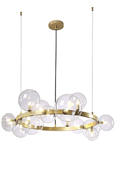 Люстра 85 см, Crystal Lux AGATA SP15 V2 GOLD/TRANSPARENTE Золото