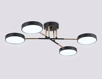 Люстра светодиодная на штанге 61*41*14- см, **W, 3000-6000K, Ambrella Light Comfort FL516332, черный, золото