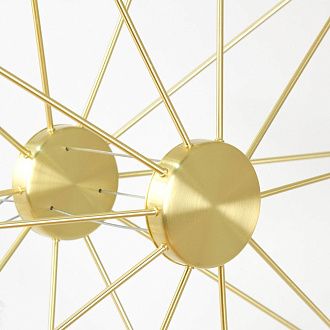 Люстра подвесная *80*45-150 см, 20*led*3W, 4000K, Lussole Hopkins LSP-7409, матовое золото