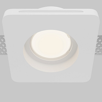 Встраиваемый светильник Downlight 10*15,2*3,9 см, GU10 10W Maytoni Technical Gyps Modern DL002-GU10-01-W белый, вр 10,6*10,6 см