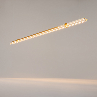 Линейный светильник 150*18*310 см, LED, 28W, 3000К, Maytoni Plume MOD340PL-L28BS3K латунный