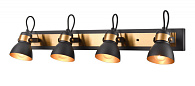Спот 16*76*17 см, 4*E27 черный, золото Vele Luce Vulcano VL6544W04