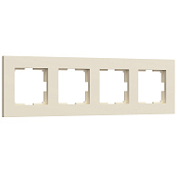 W0042962 Рамка на 4 поста Slab, айвори софт Werkel, 4690389193521