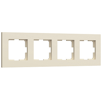 W0042962 Рамка на 4 поста Slab, айвори софт Werkel, 4690389193521