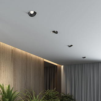 Точечный светильник LED 6W, 4200 К, 10*10*5,1 см, белый/черный, Elektrostandard Slide 25083/LED