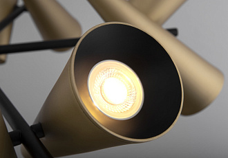 Подвесной светильник Maytoni Giro MOD095PL-10BS, диаметр 69 см, черный-латунь