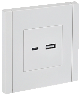 Розетка USB A+C 3,1А FP250 белый IEK FORTE&PIANO, FP-U22-D31-K01