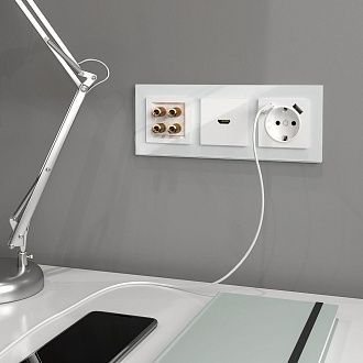 W1186001 Розетка HDMI, белый Werkel, 4690389155543