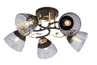Люстра Ø560 x H240, мм, 5*40W (200W), BLACK+GOLD (Черный+золото) Rilon 06535/5 BLACK+GOLD