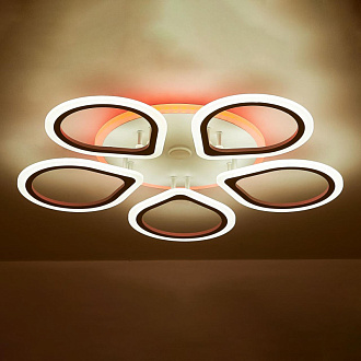 Люстра потолочная Citilux Транай Смарт CL235A150E, 65W LED, 3000-5500K, диаметр 70 см, белый