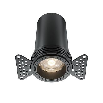 Встраиваемый спот 6 см, 12W, 4000K, Maytoni Technical Focus Led DL125-L12-4K-TRS-B, черный, вр 7 см