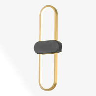 Бра 40 см, 17W, 3000K, Lussole LSP-7335, черный-бронза