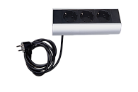 Donel Настольный розеточный блок Ovaledesign в сборе: 3х220V, кабель 3м с вилкой, DDSBCNU6O-3PSANC3M