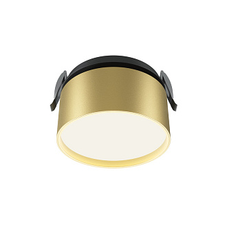 Встраиваемый светильник 8,5*8,5*6,6 см, LED, 12W, 4000К, Maytoni Technical ONDA DL024-12W4K-BMG золото матовое, вр 8,2 см