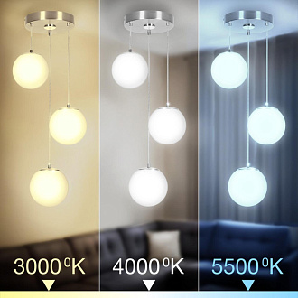 Светильник подвесной 42*120 см, LED*36 W, 3000-5500 К, Матовый хром Citilux Адам CL228A031