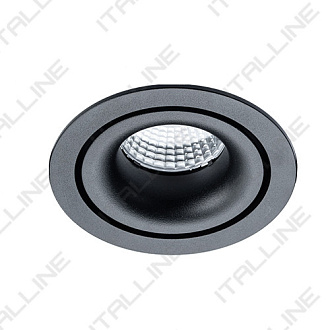 Светильник встраиваемый IT02-008 dim black, 12W LED, 3000K, черный, вр 8,5 см