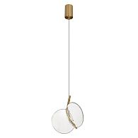 Подвесной светильник 21 см, 5W, 3000K, LOFT IT Flap 10468P Clear, золото