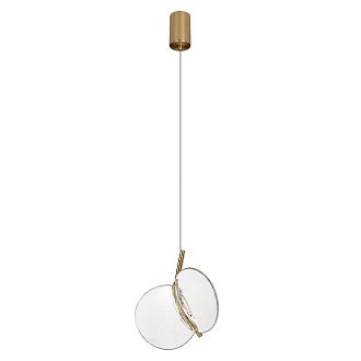 Подвесной светильник 21 см, 5W, 3000K, LOFT IT Flap 10468P Clear, золото