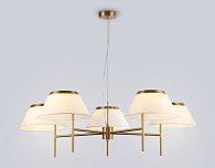 Подвесная люстра с абажурами **29-108 см, 5*E14*40W, K, Ambrella Light High Light LH72473, латунь