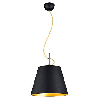 Подвесной светильник Lussole Loft Yukon GRLSP-8053, диаметр 35 см, черный-золото