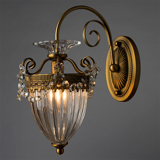 Бра Arte lamp Schelenberg A4410AP-1SR матовая латунь