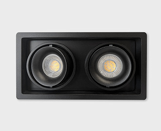 Встраиваемый светильник Italline DE-312 black, черный, вр 19,5*10 см