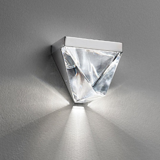 Светильник настенный ElegantLight DZN-13054 ХРОМ  D100/H100/1/LED/4500K FACETED-STONE 24-05 VST