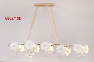 Люстра L1200 x H1000, мм, 10*40W (400W), FG (Золото) NewRgy 6862/10L FG