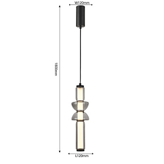 Подвесной светильник 12*108 см, LED, 24W, 4000К, Favourite Prank 4456-1P черный