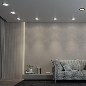 Светильник 17 см, 20W, 3000-6000K, Novotech Spot Lante 358955, белый, вр 15 см