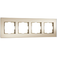 W0043111 Рамка на 4 поста Senso, шампань, стекло soft-touch Werkel, 4690389200502