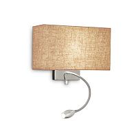 Светильник настенный ideal lux Hotel AP2 макс.1х60Вт/1.5Вт Е27/LED Канва 103204.  см