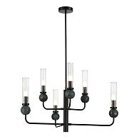 Люстра на штанге 80*151 см, 6*E14*40W, ST-Luce Medea SL1244.403.06, черный