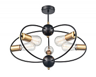 Потолочный светильник  55*41 см, 5*E27 черный, золото Vele Luce Crea VL6522L05