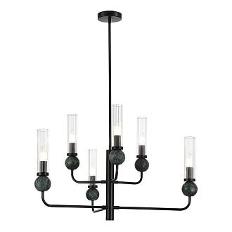 Люстра на штанге 80*151 см, 6*E14*40W, ST-Luce Medea SL1244.403.06, черный