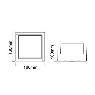 Уличный светильник 16*10*16-16 см, вр  см, *LED*15W, 2700-4000K, Mantra Creek MAN8865, коричневый