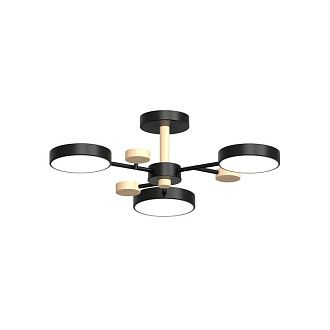 Светильник **20- см, *LED*52W, 4000K, LED4U L3203-620 BK, Черный, Бежевый