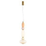 Подвесной светильник 22*194 см,  20W, 3000К, Divinare Ambra 5016/17 SP-20 латунный