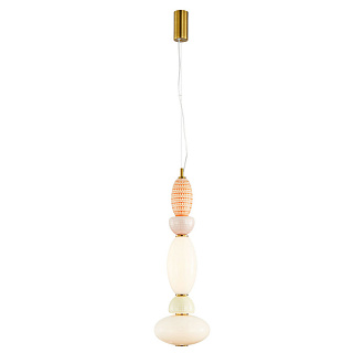 Подвесной светильник 22*194 см,  20W, 3000К, Divinare Ambra 5016/17 SP-20 латунный