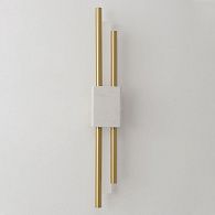 Настенный светильник 59 см, 6W, 3000K, Crystal Lux CARTA AP6W LED WHITE/BRASS, латунь-белый