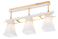 Люстра L640 x W140 x H350, мм, 3*40W (120W), FGD+WH (Золото+Белый) Sfera Sveta 85661/3C FGD+WH