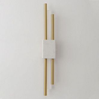 Настенный светильник 59 см, 6W, 3000K, Crystal Lux CARTA AP6W LED WHITE/BRASS, латунь-белый