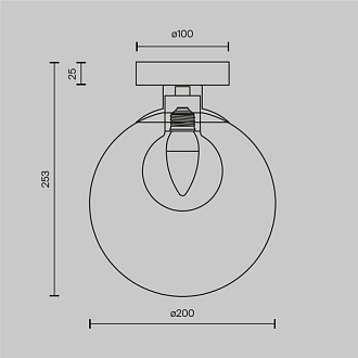 Бра 25,3*20*20*20 см, 1 G9*20W Basic form MOD521WL-01G3 Maytoni, Золото