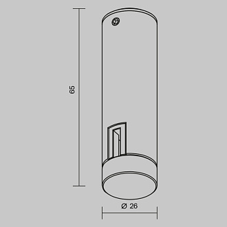 Крепление потолочное 2,6*6,5 см, Maytoni Technical Accessories for tracks Flexity TRA200C-11B черный