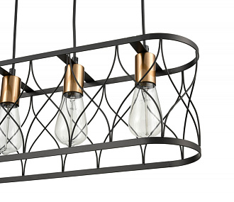 Подвесной светильник 23*80*147 см, 5*E27 черный, золото Vele Luce Ulik VL6242P05