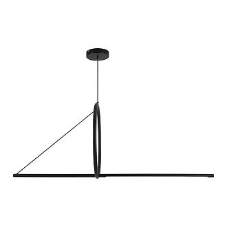 Подвесной светильник SUSPENSION CERCLE ET TRAIT – GRAPHITE SATINE L120 120*45*45 см, 1*LED*25W, 3000K, ImperiumLoft 40.1282-0, Чёрный
