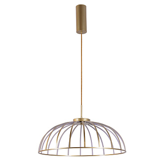 Подвесная люстра 60*190 см, 60W, Favourite Vertex 4286-6P Матовая латунь и белый акрил