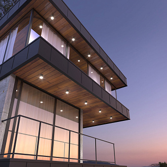 Накладной светодиодный влагозащищенный светильник IP54 35132/H черный Elektrostandard