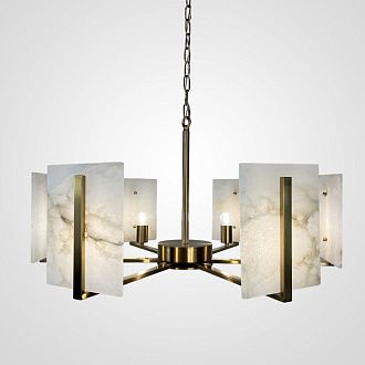 Люстра Marble square Chandelier 78*78*46 см, 6*E27*60W, ImperiumLoft 40.1233, Латунь