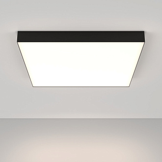 Накладной светильник 60*60*6 см, LED, 90W, 4000К, Maytoni Technical Zon C032CL-90W4K-SQ-B черный